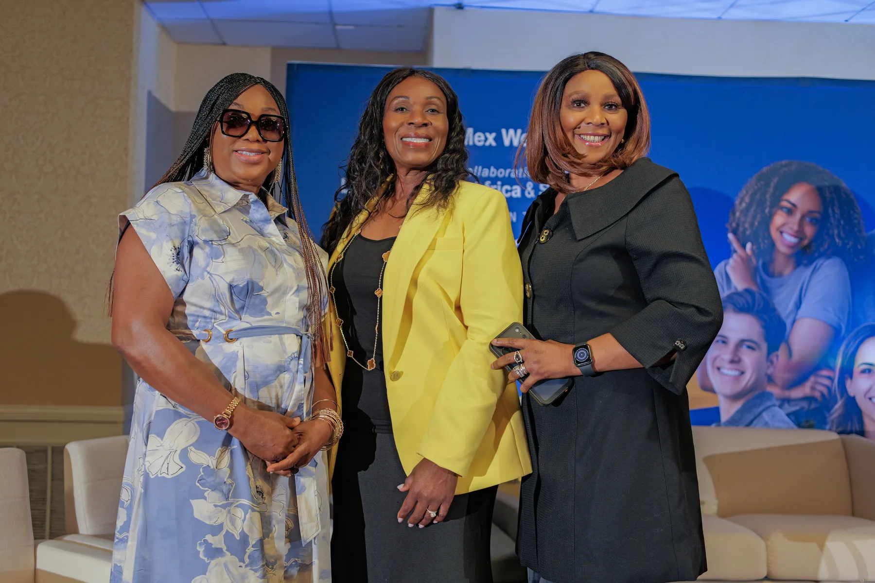 Women celebrating community, culture, and wellness at the Faith, Culture & Mental Wellness event